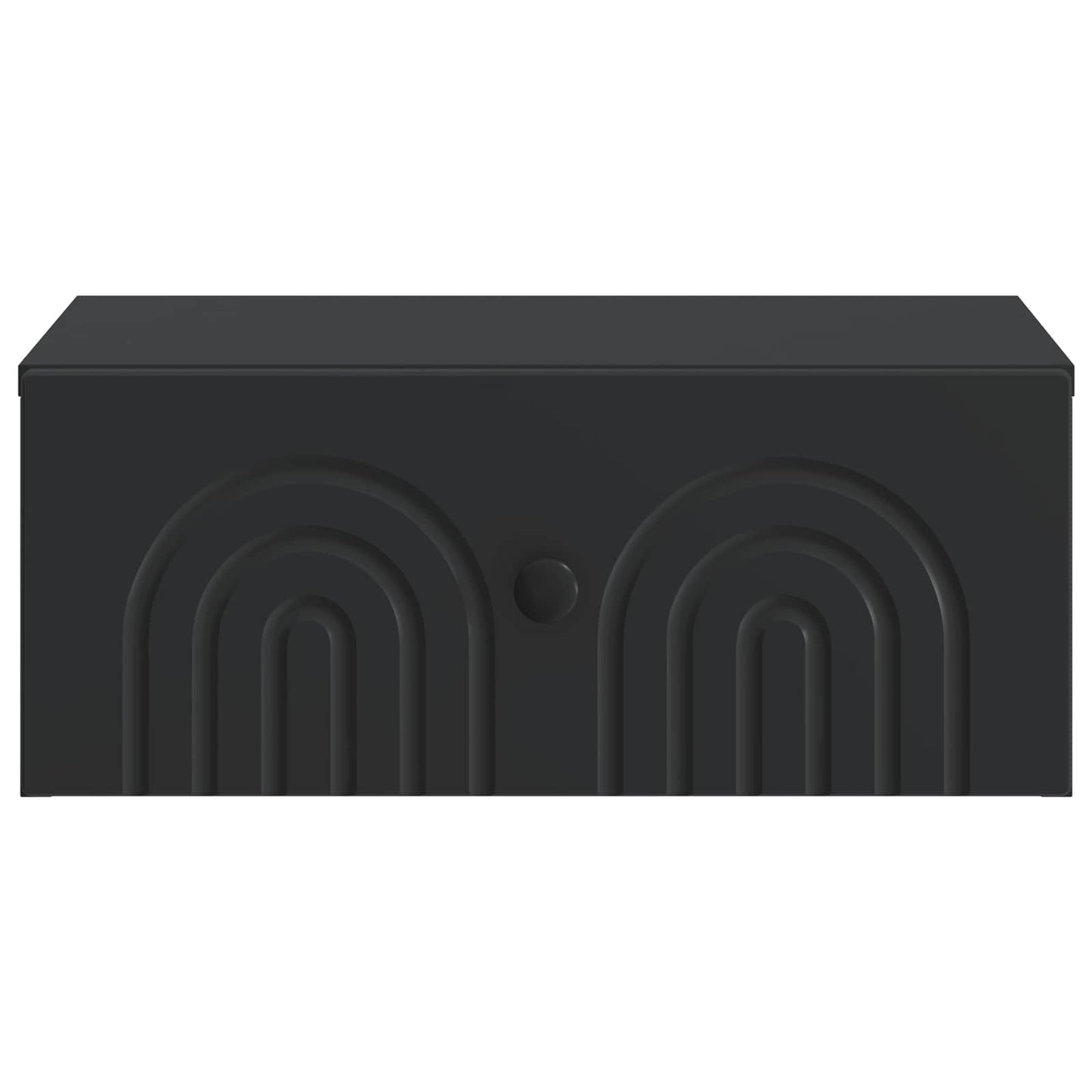 vidaXL Wall-Mounted Bedside Cabinet Black 49 x 34.5 x 20 cm