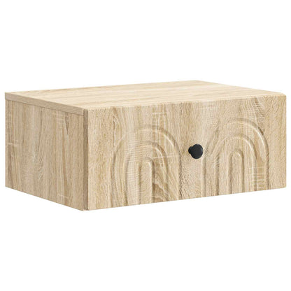 vidaXL Wall-Mounted Bedside Cabinet 2 pcs Sonoma Oak 49 x 34.5 x 20 cm
