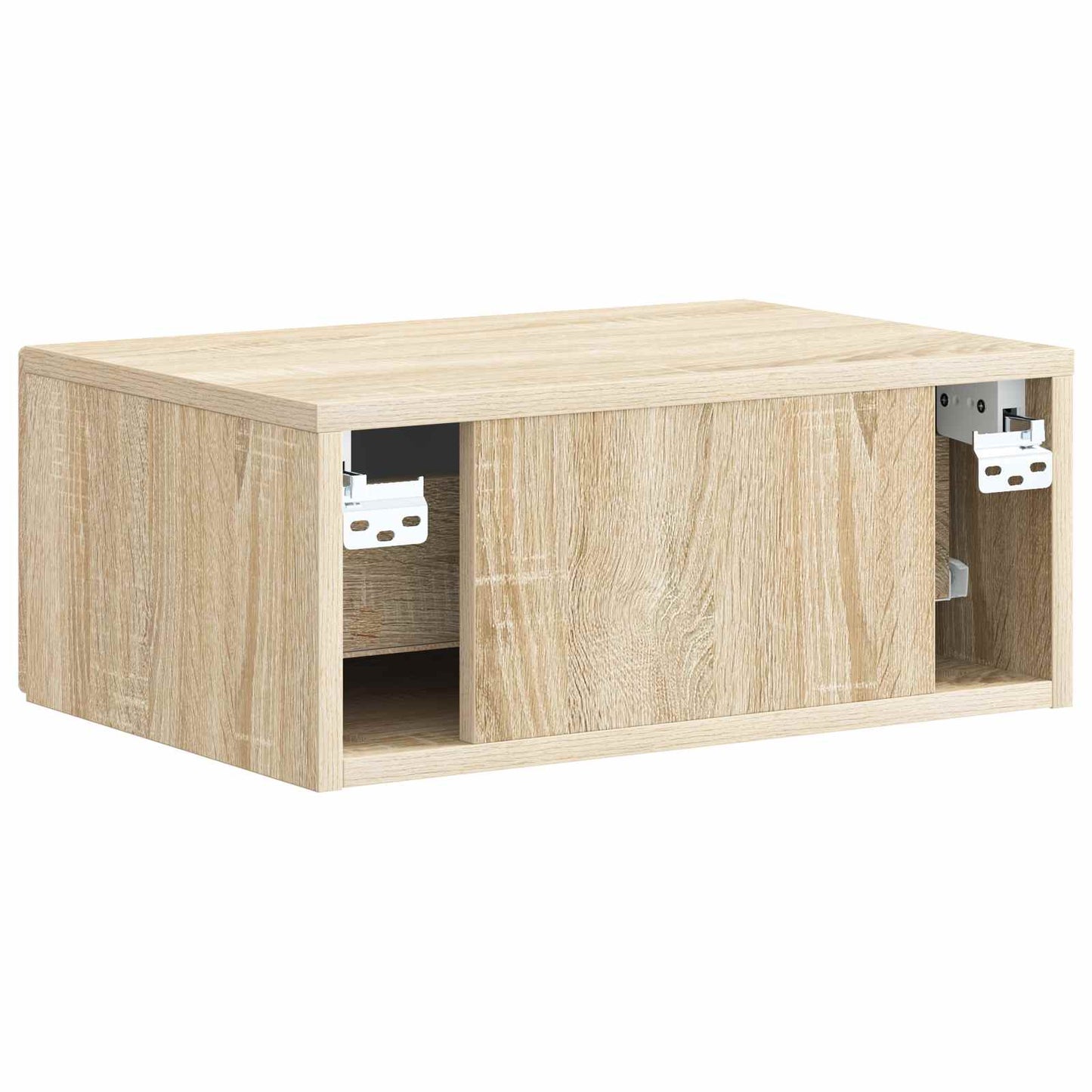 vidaXL Wall-Mounted Bedside Cabinet 2 pcs Sonoma Oak 49 x 34.5 x 20 cm