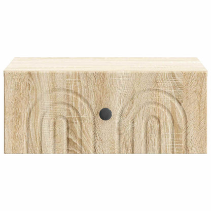vidaXL Wall-Mounted Bedside Cabinet 2 pcs Sonoma Oak 49 x 34.5 x 20 cm