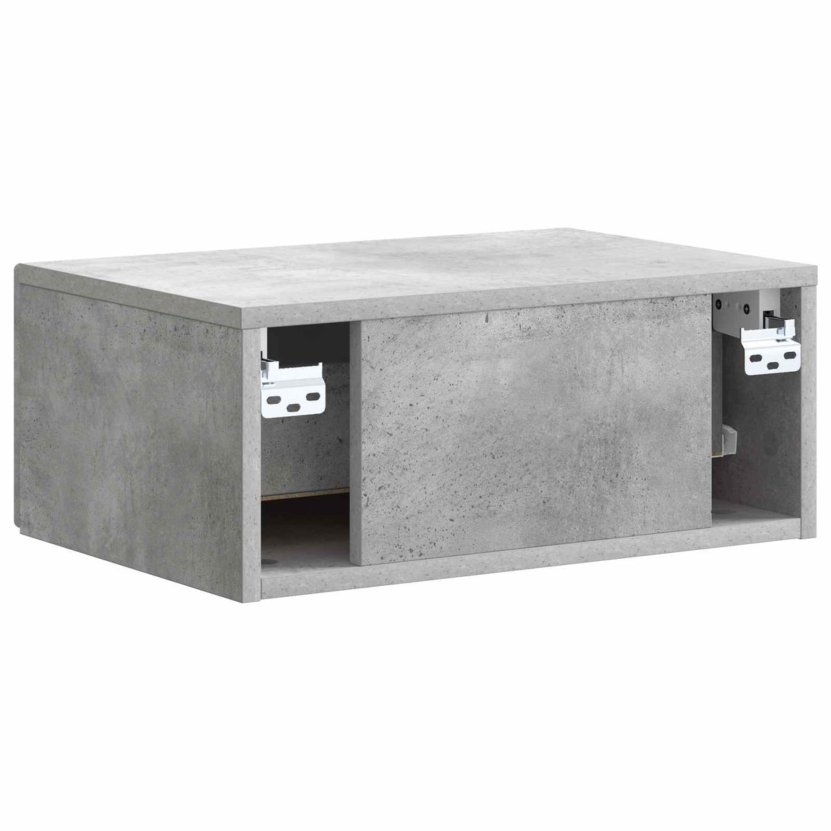 vidaXL Wall-Mounted Bedside Cabinet Concrete Grey 49 x 34.5 x 20 cm