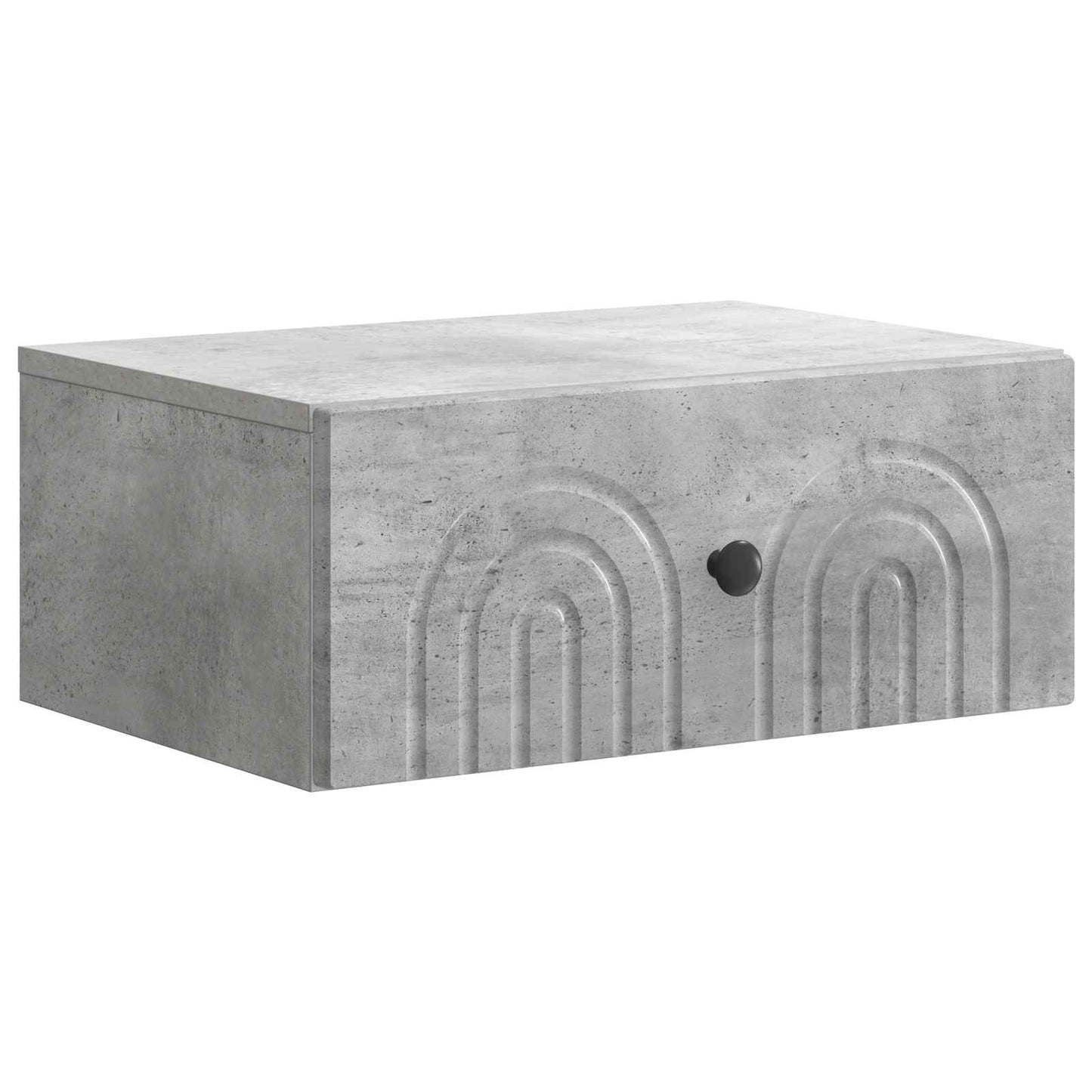 vidaXL Wall-Mounted Bedside Cabinet with Drawer 2 pcs Concrete Grey