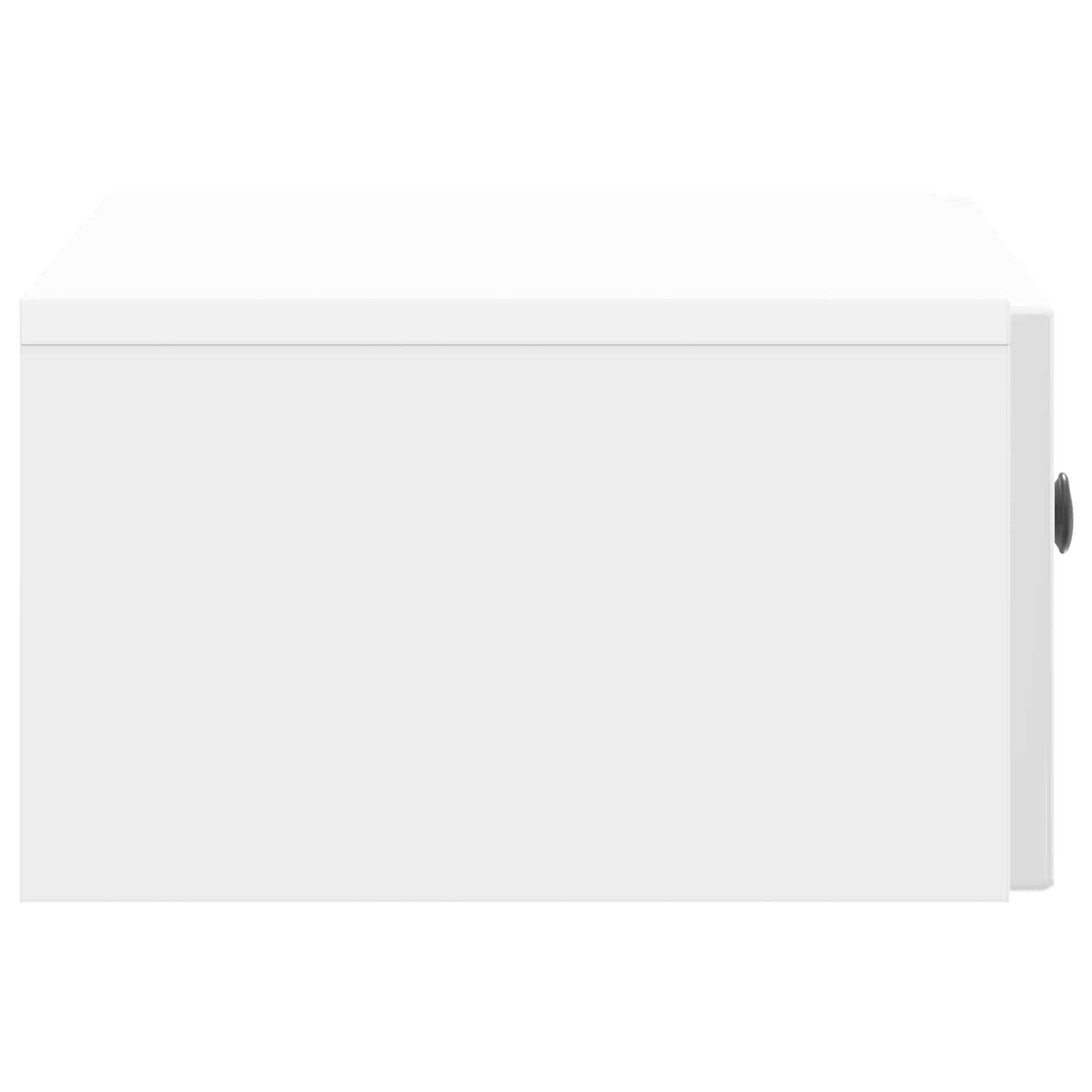 vidaXL Wall-Mounted Bedside Cabinet High Gloss White 49 x 34.5 x 20 cm