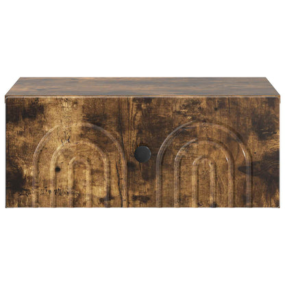 vidaXL Wall-Mounted Bedside Cabinet Smoked Oak 49 x 34.5 x 20 cm