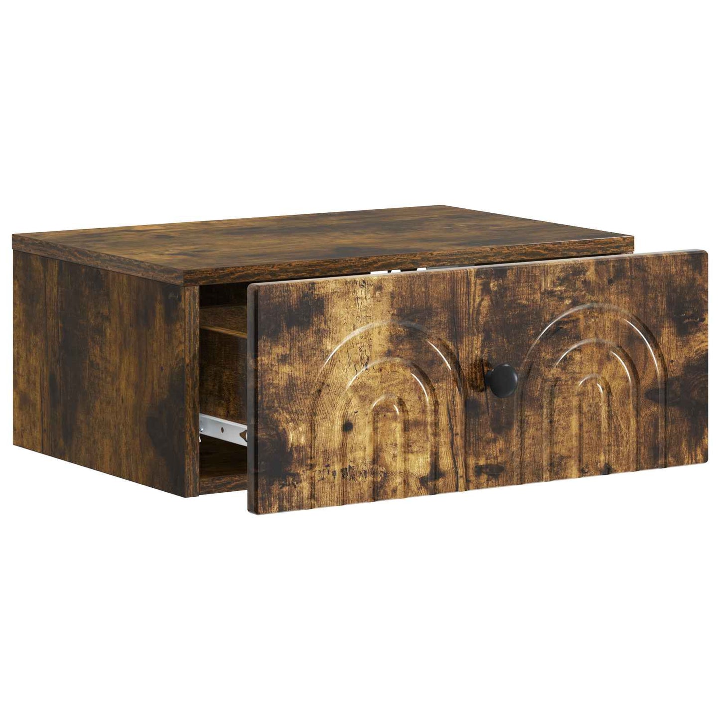 vidaXL Wall-Mounted Bedside Cabinet 2 pcs Smoked Oak 49 x 34.5 x 20 cm