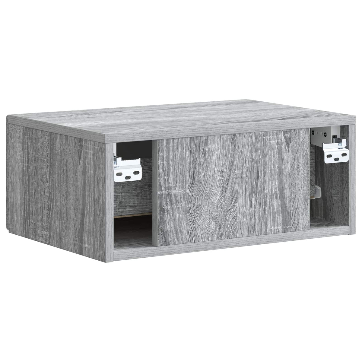 vidaXL Wall-Mounted Bedside Cabinet Grey Sonoma 49 x 34.5 x 20 cm