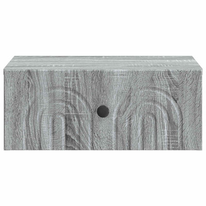 vidaXL Wall-Mounted Bedside Cabinet Grey Sonoma 49 x 34.5 x 20 cm