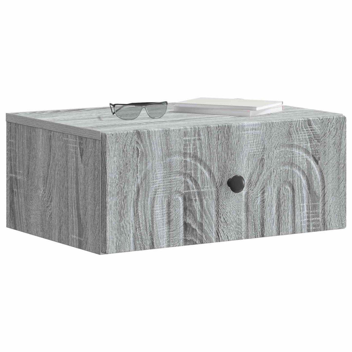 vidaXL Wall-Mounted Bedside Cabinet Grey Sonoma 49 x 34.5 x 20 cm