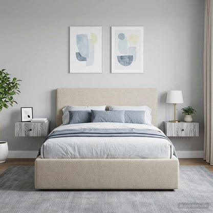 vidaXL Wall-Mounted Bedside Cabinet 2 pcs Grey Sonoma Engineered Wood