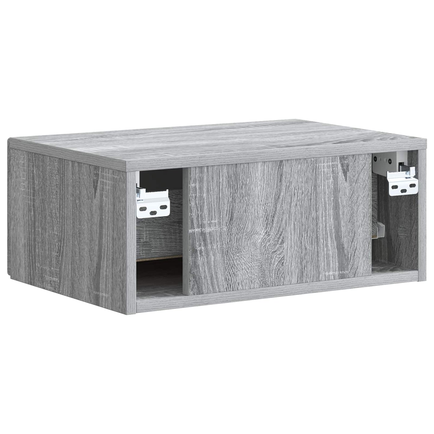 vidaXL Wall-Mounted Bedside Cabinet 2 pcs Grey Sonoma Engineered Wood