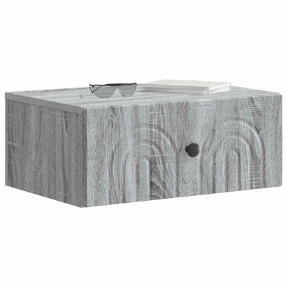 vidaXL Wall-Mounted Bedside Cabinet 2 pcs Grey Sonoma Engineered Wood