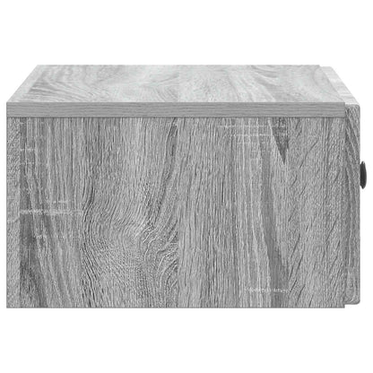 vidaXL Wall-Mounted Bedside Cabinet 2 pcs Grey Sonoma Engineered Wood