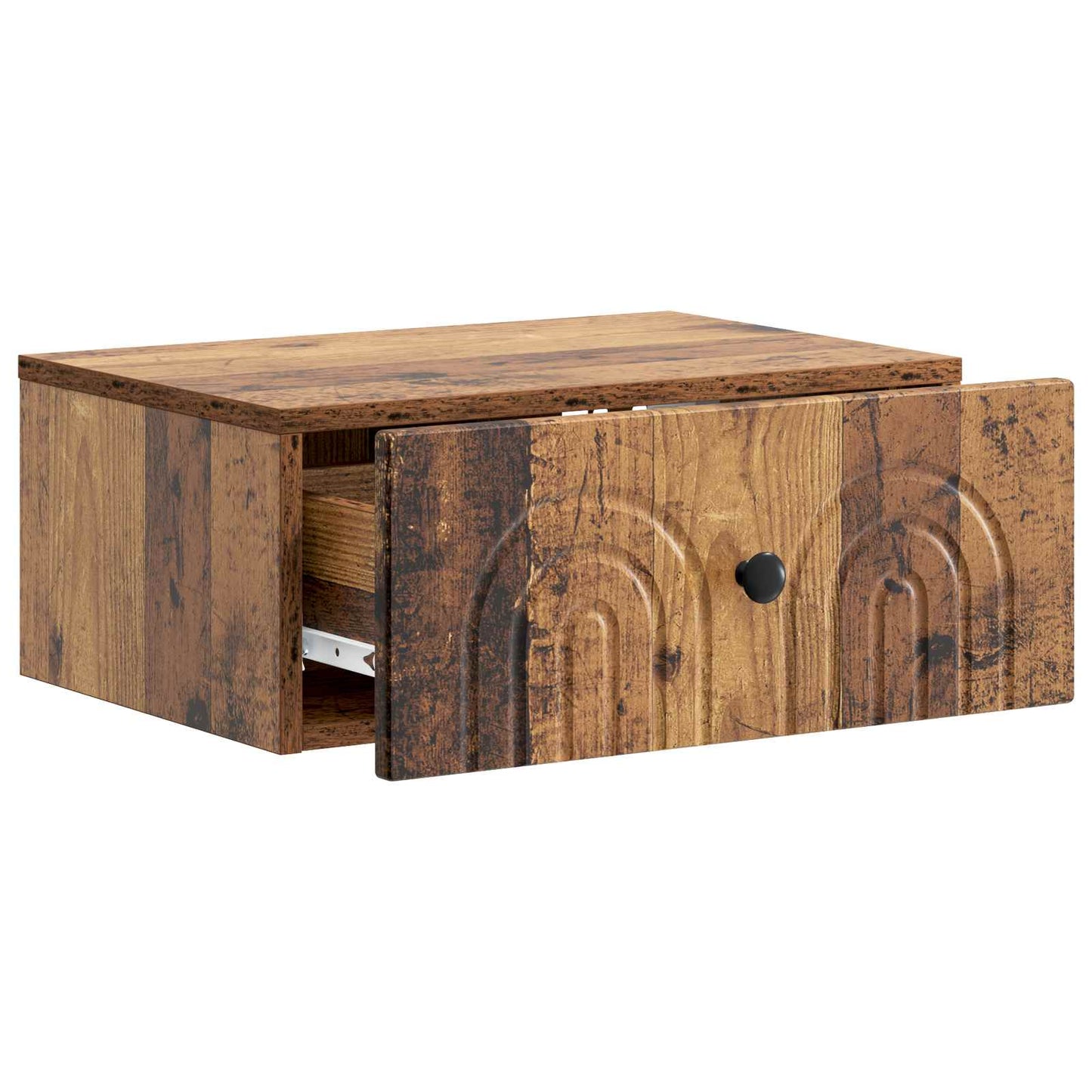 vidaXL Wall-Mounted Bedside Cabinet Old Wood 49 x 34.5 x 20 cm