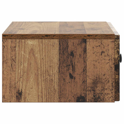 vidaXL Wall-Mounted Bedside Cabinet Old Wood 49 x 34.5 x 20 cm