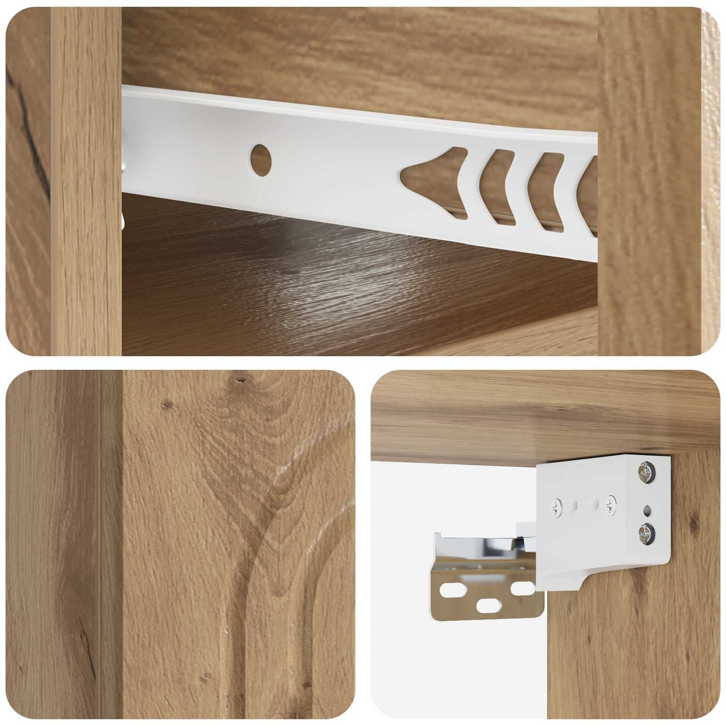 vidaXL Wall-Mounted Bedside Cabinet Artisan Oak 49 x 34.5 x 20 cm