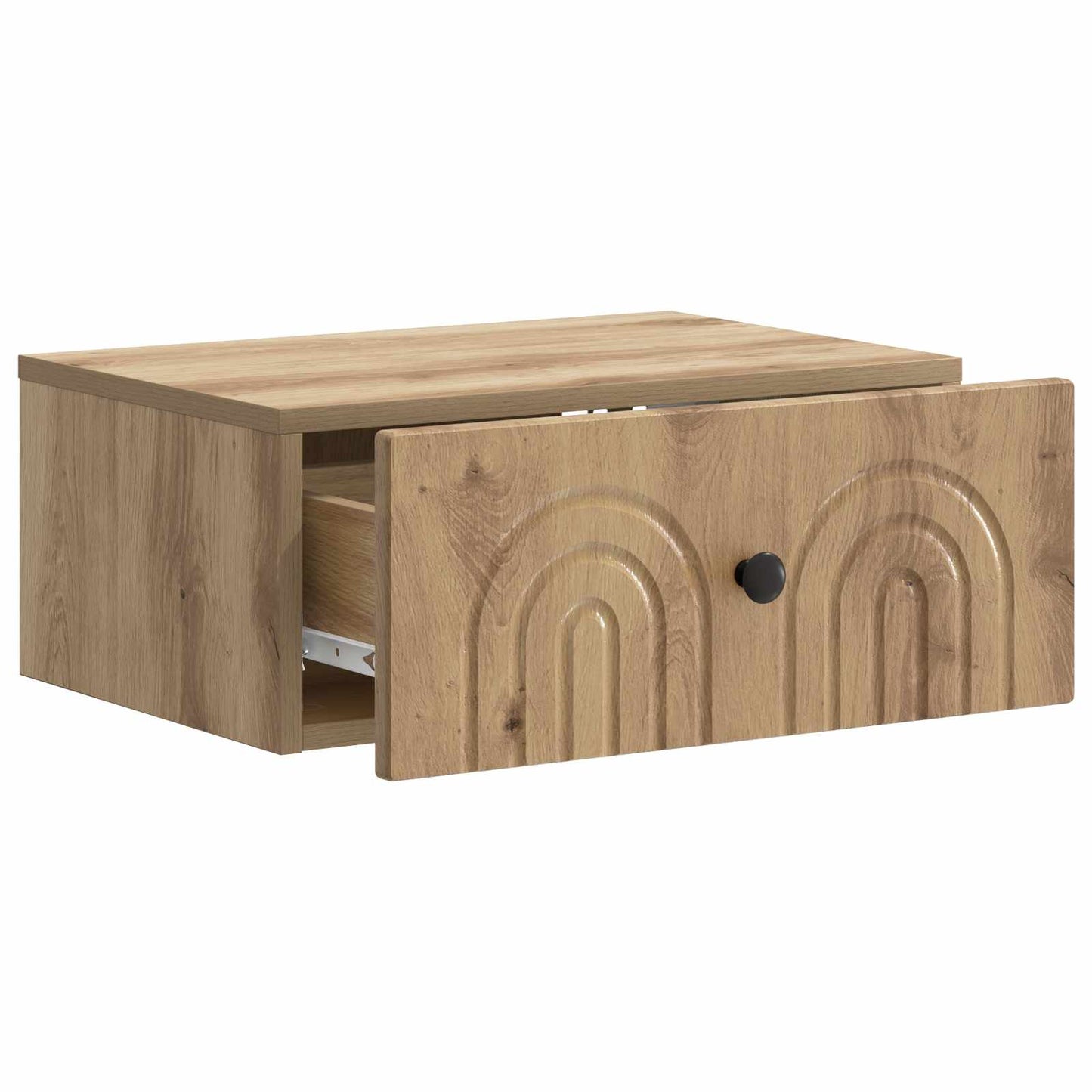 vidaXL Wall-Mounted Bedside Cabinet Artisan Oak 49 x 34.5 x 20 cm