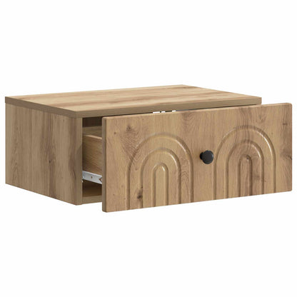 vidaXL Wall-Mounted Bedside Cabinet Artisan Oak 49 x 34.5 x 20 cm