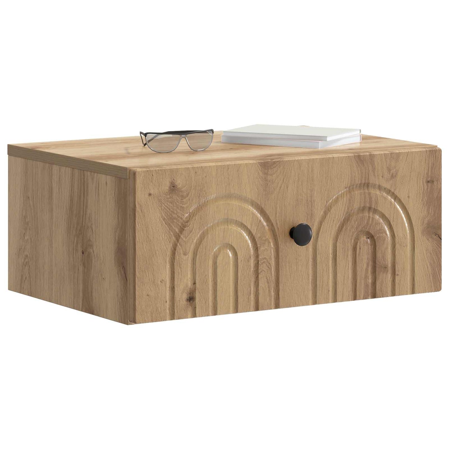 vidaXL Wall-Mounted Bedside Cabinet Artisan Oak 49 x 34.5 x 20 cm