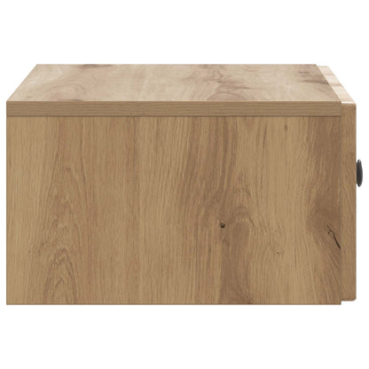 vidaXL Wall-Mounted Bedside Cabinet Artisan Oak 49 x 34.5 x 20 cm