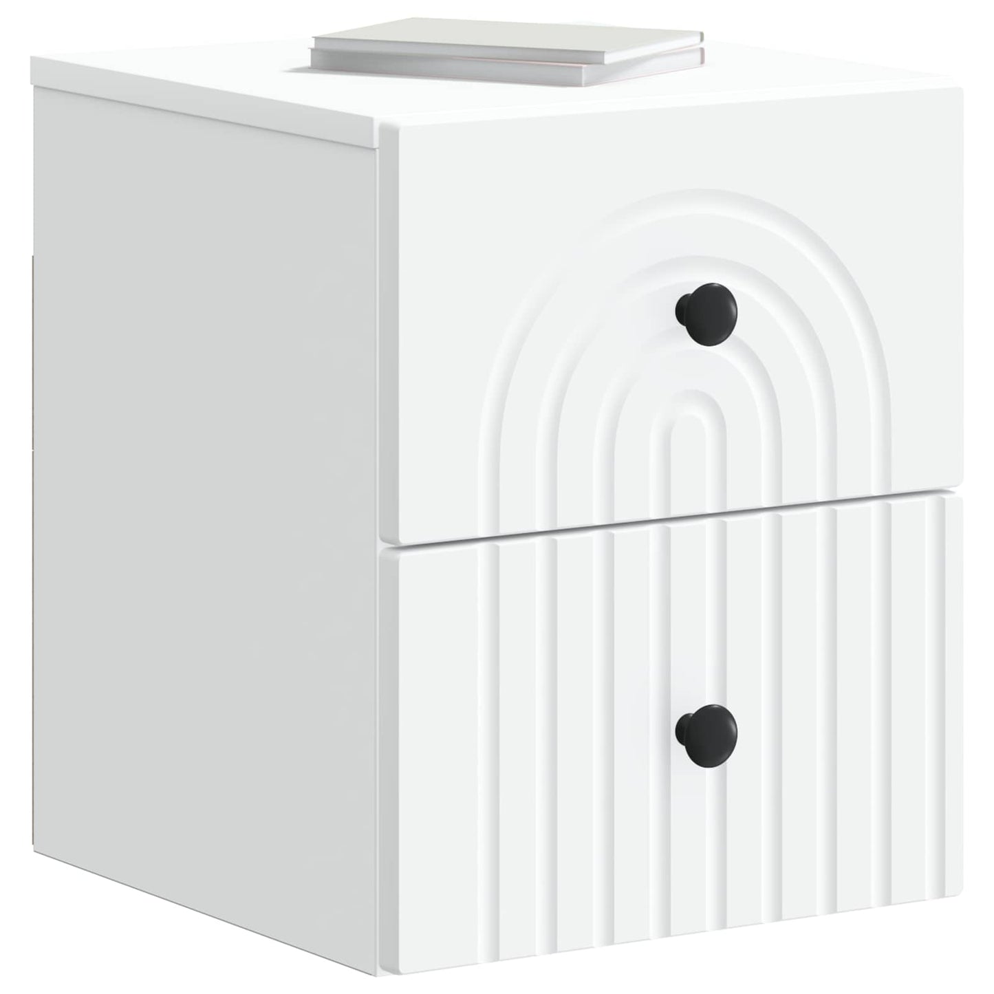 vidaXL Wall-Mounted Bedside Cabinet White 33 x 34.5 x 40 cm