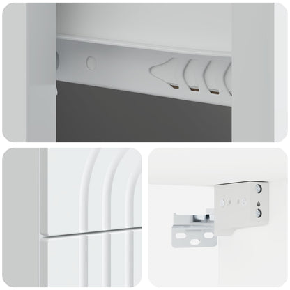 vidaXL Wall-Mounted Bedside Cabinet 2 pcs White 33 x 34.5 x 40 cm