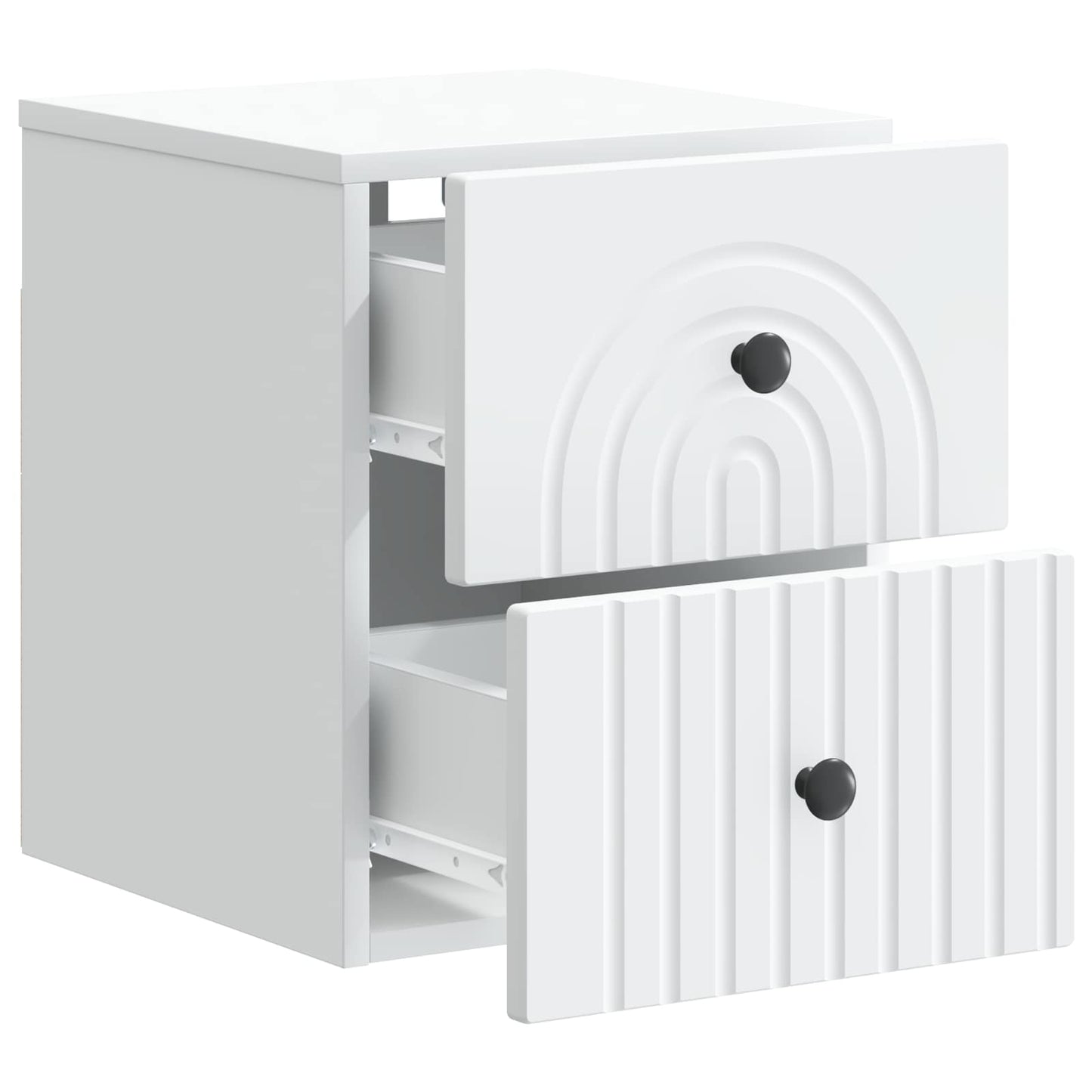 vidaXL Wall-Mounted Bedside Cabinet 2 pcs White 33 x 34.5 x 40 cm