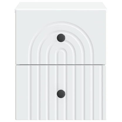 vidaXL Wall-Mounted Bedside Cabinet 2 pcs White 33 x 34.5 x 40 cm