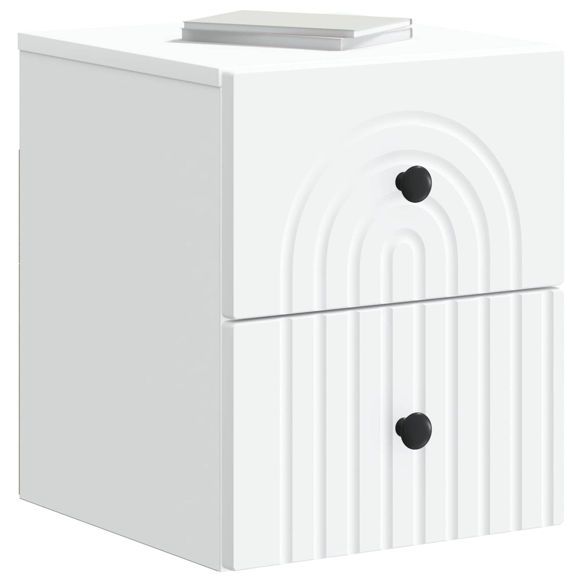 vidaXL Wall-Mounted Bedside Cabinet 2 pcs White 33 x 34.5 x 40 cm