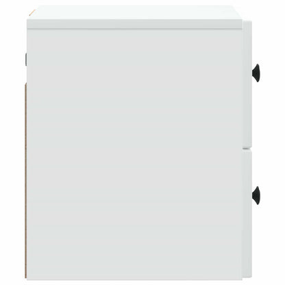 vidaXL Wall-Mounted Bedside Cabinet 2 pcs White 33 x 34.5 x 40 cm