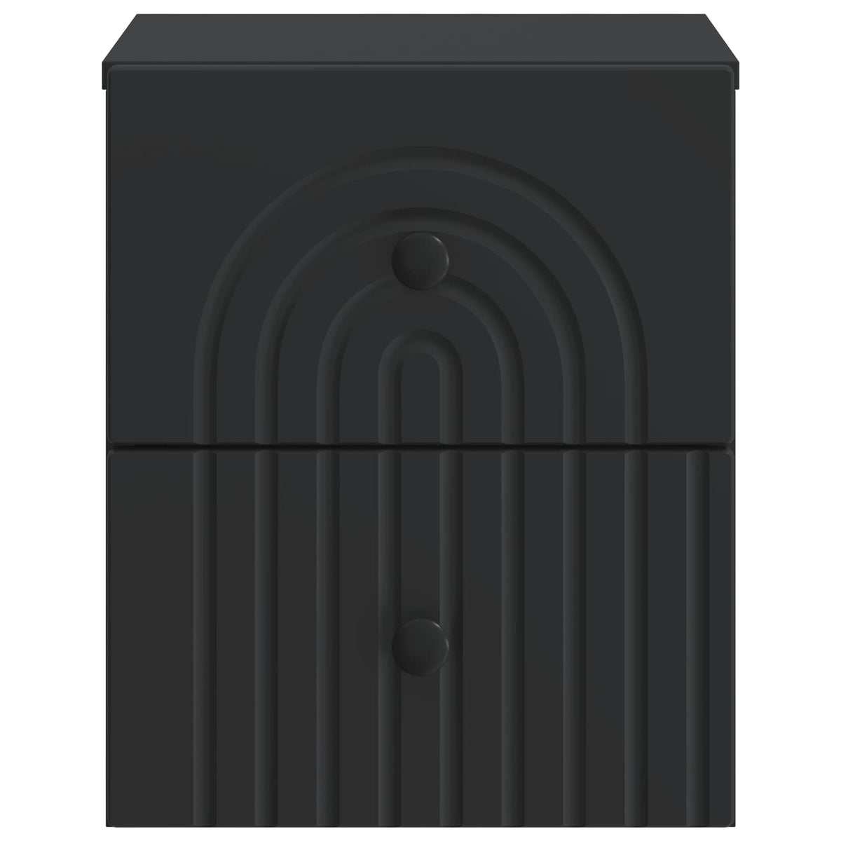 vidaXL Wall-Mounted Bedside Cabinet Black 33 x 34.5 x 40 cm