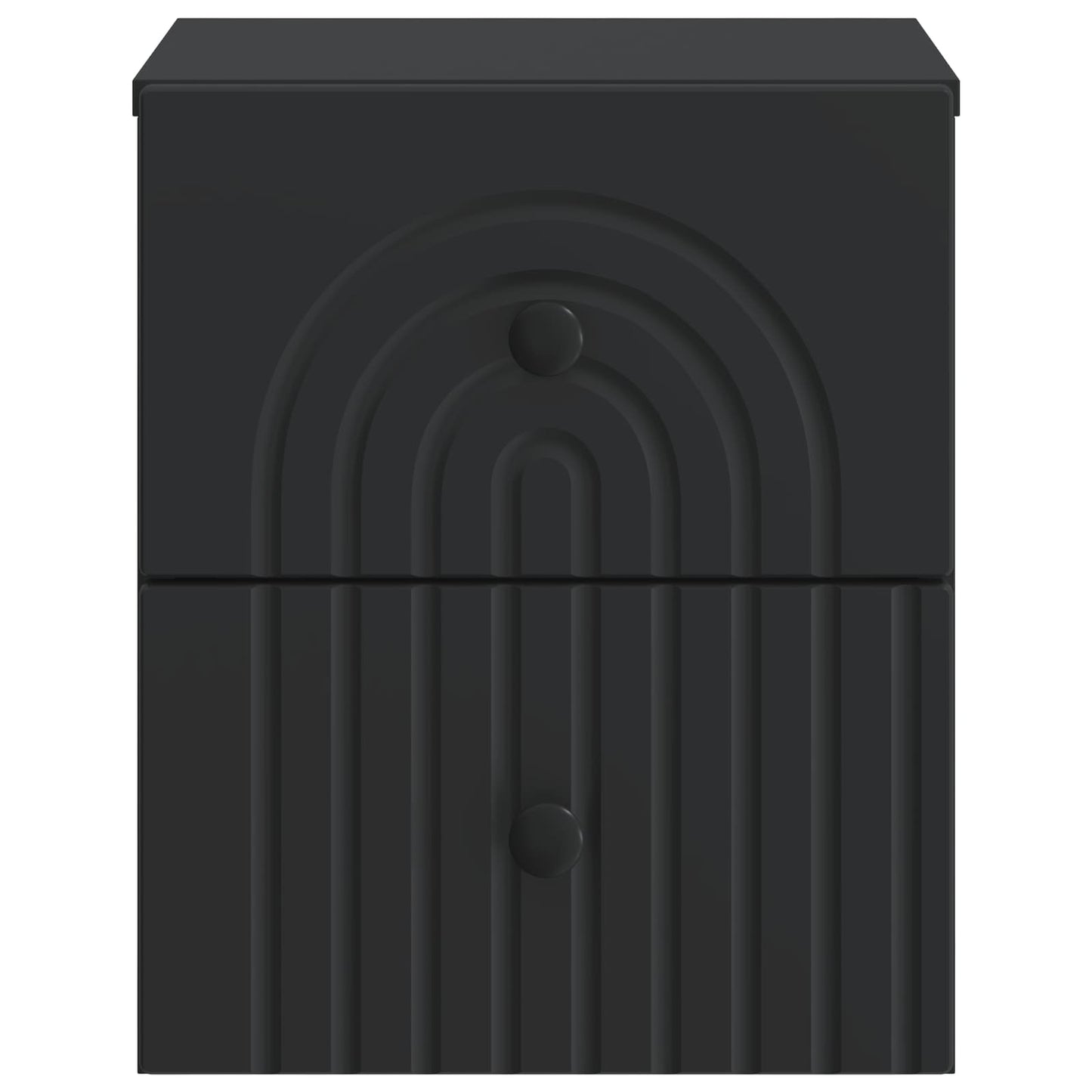 vidaXL Wall-Mounted Bedside Cabinet 2 pcs Black 33 x 34.5 x 40 cm