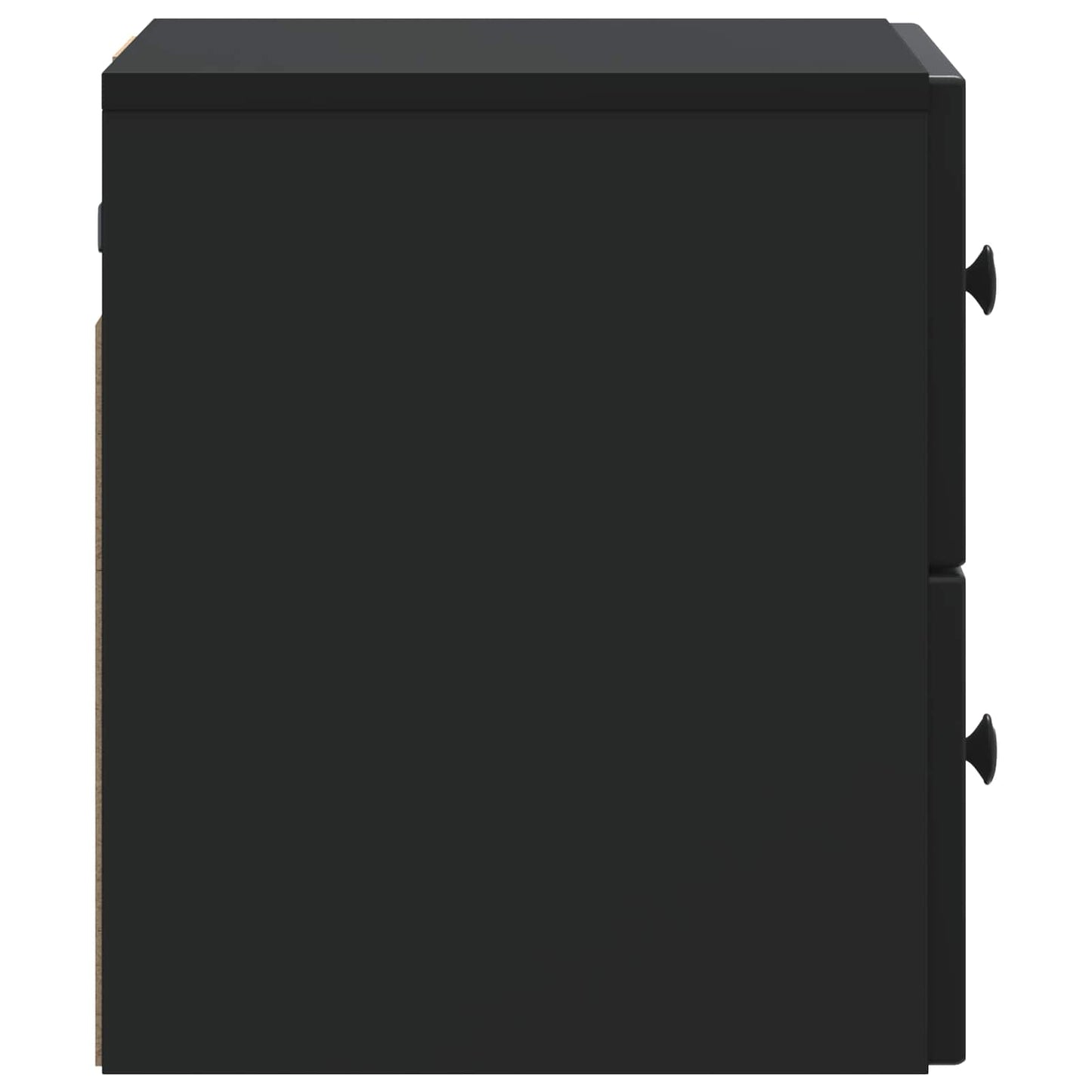 vidaXL Wall-Mounted Bedside Cabinet 2 pcs Black 33 x 34.5 x 40 cm