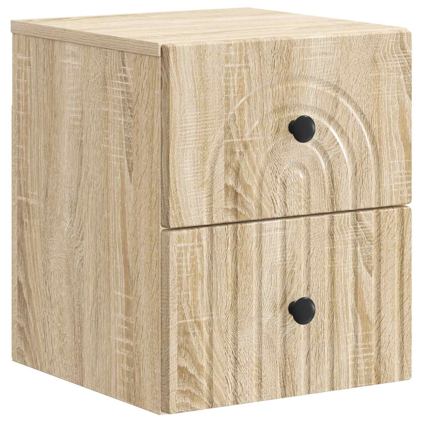 vidaXL Wall-Mounted Bedside Cabinet Sonoma Oak 33 x 34.5 x 40 cm