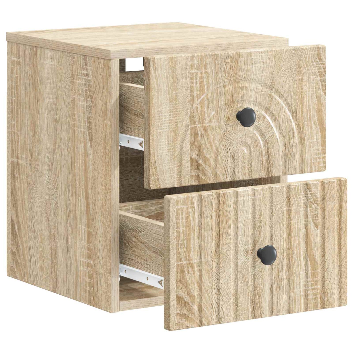 vidaXL Wall-Mounted Bedside Cabinet 2 pcs Sonoma Oak 33 x 34.5 x 40 cm