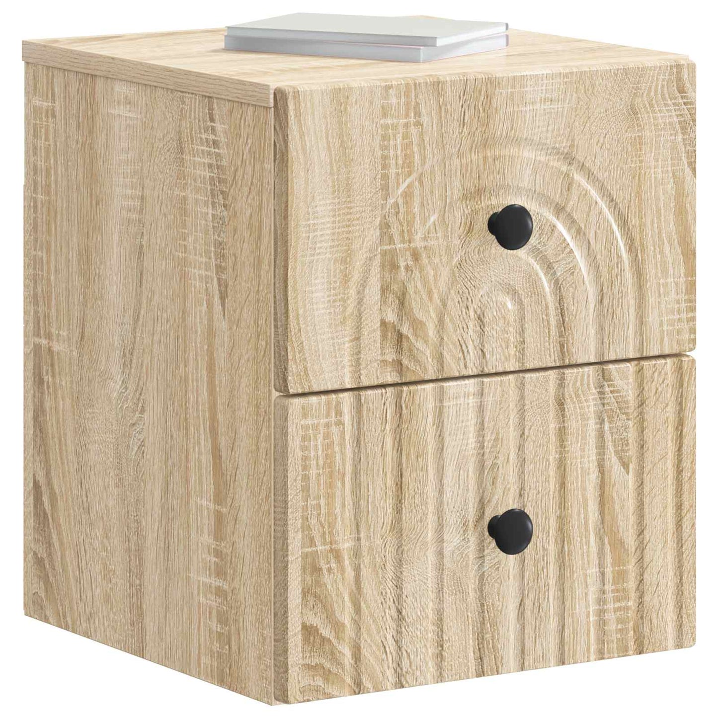 vidaXL Wall-Mounted Bedside Cabinet 2 pcs Sonoma Oak 33 x 34.5 x 40 cm