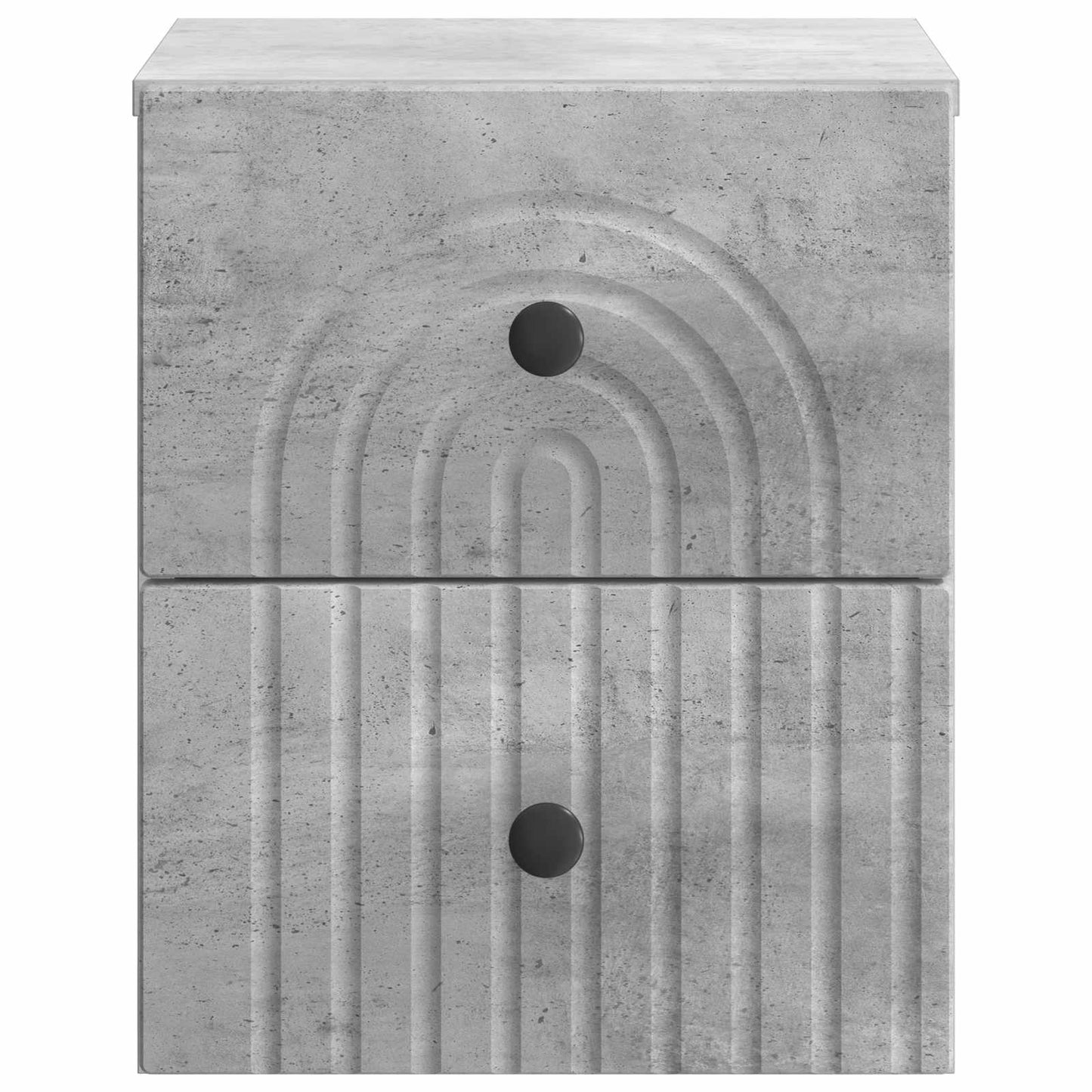 vidaXL Wall-Mounted Bedside Cabinet with Drawer 2 pcs Concrete Grey