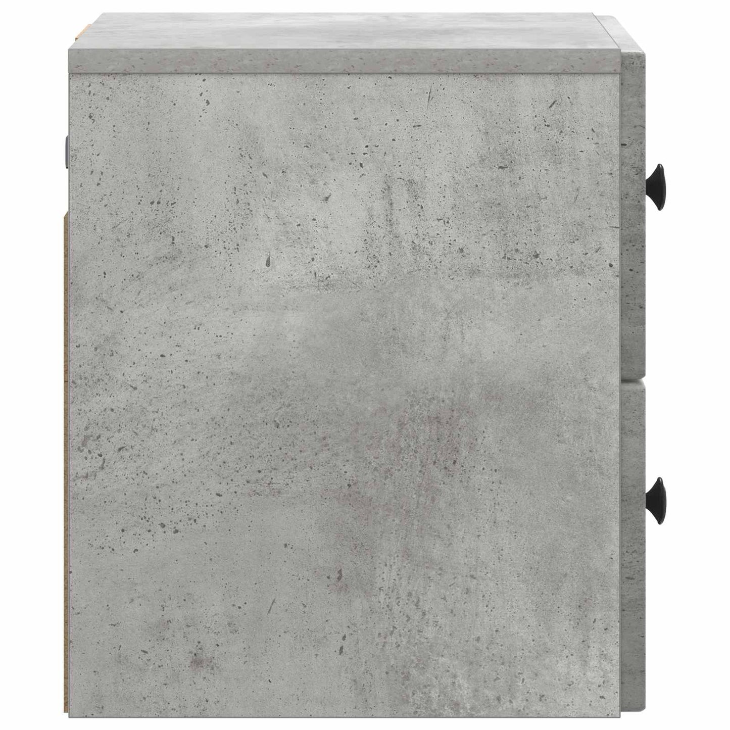 vidaXL Wall-Mounted Bedside Cabinet with Drawer 2 pcs Concrete Grey
