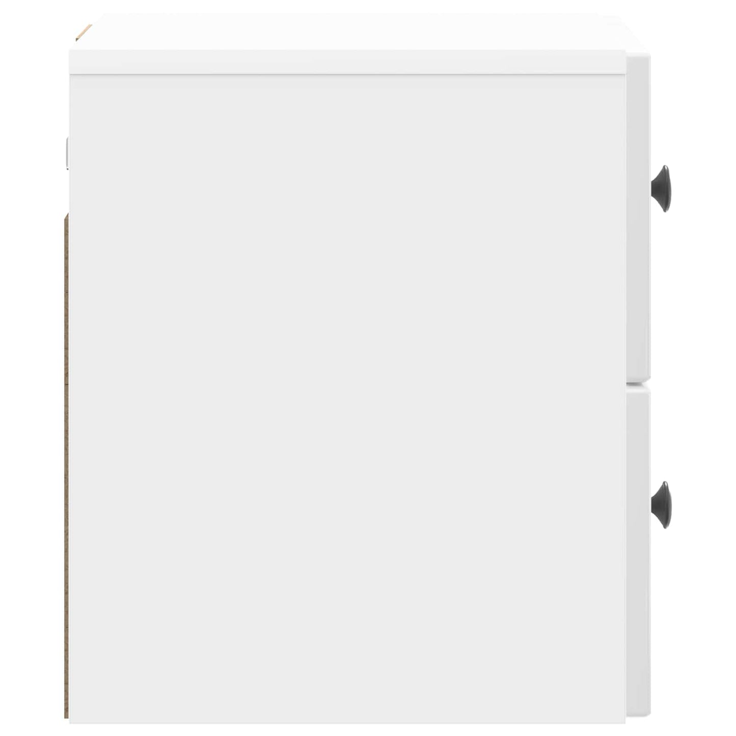 vidaXL Wall-Mounted Bedside Cabinet with Drawer 2 pcs High Gloss White