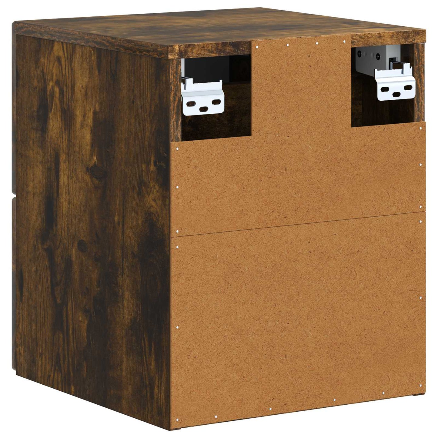 vidaXL Wall-Mounted Bedside Cabinet Smoked Oak 33 x 34.5 x 40 cm