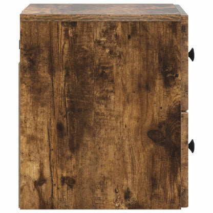 vidaXL Wall-Mounted Bedside Cabinet Smoked Oak 33 x 34.5 x 40 cm