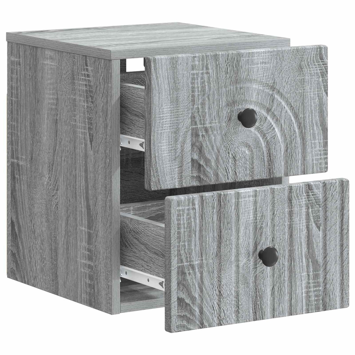 vidaXL Wall-Mounted Bedside Cabinet Grey Sonoma 33 x 34.5 x 40 cm