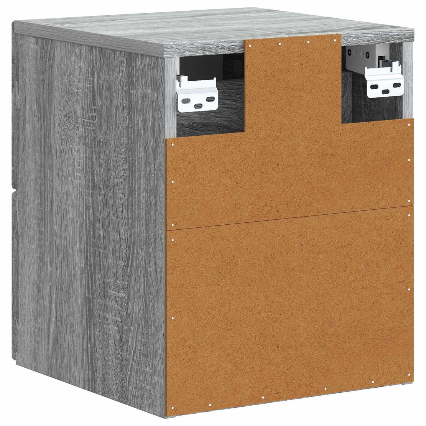 vidaXL Wall-Mounted Bedside Cabinet Grey Sonoma 33 x 34.5 x 40 cm