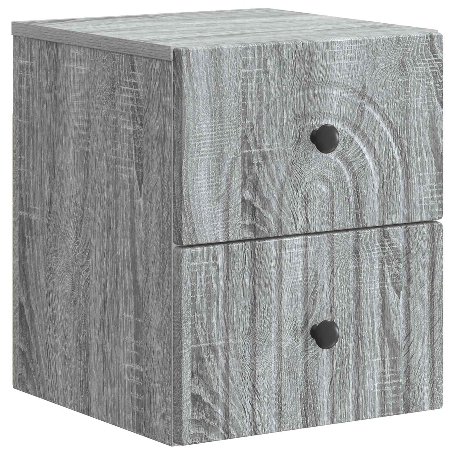vidaXL Wall-Mounted Bedside Cabinet 2 pcs Grey Sonoma Engineered Wood