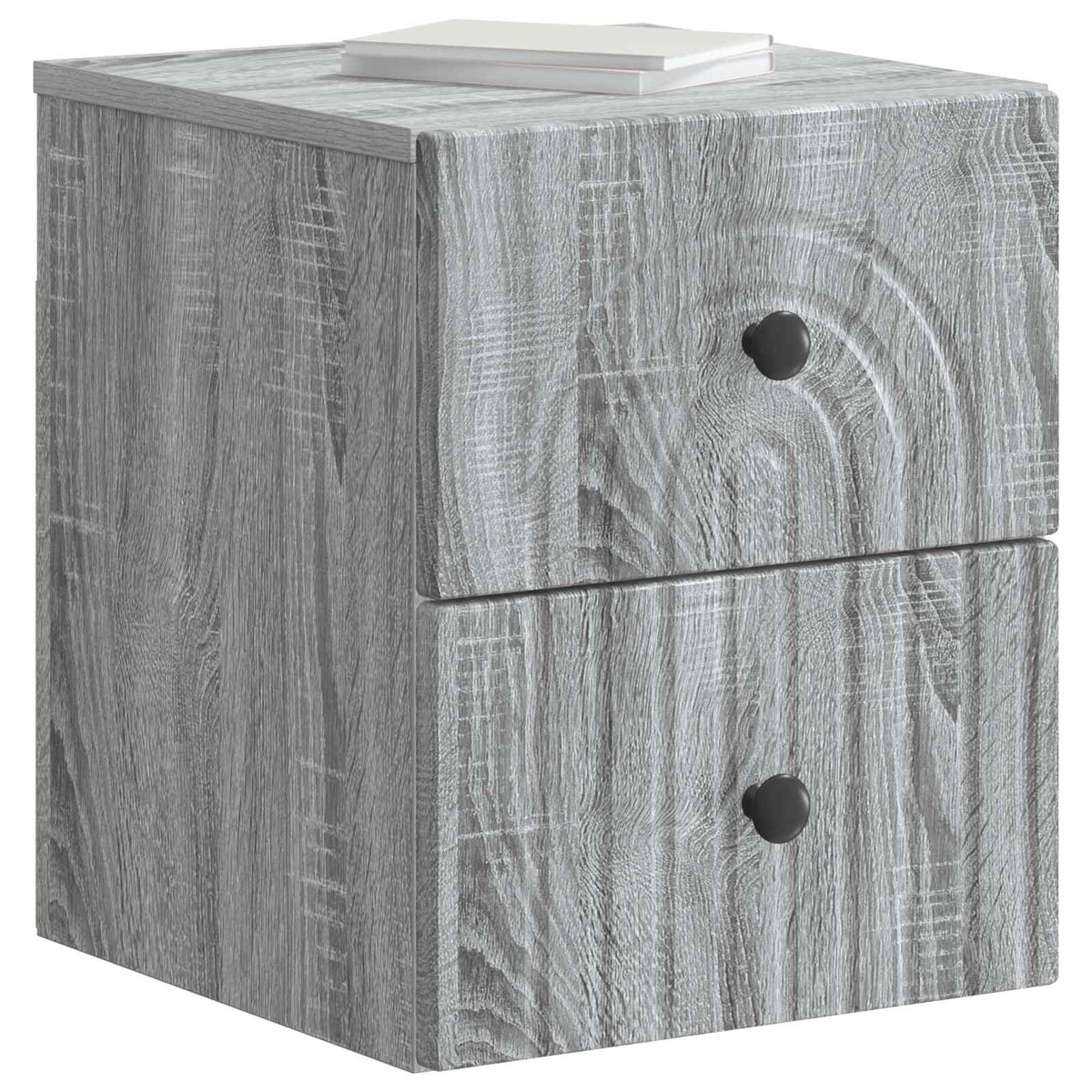 vidaXL Wall-Mounted Bedside Cabinet 2 pcs Grey Sonoma