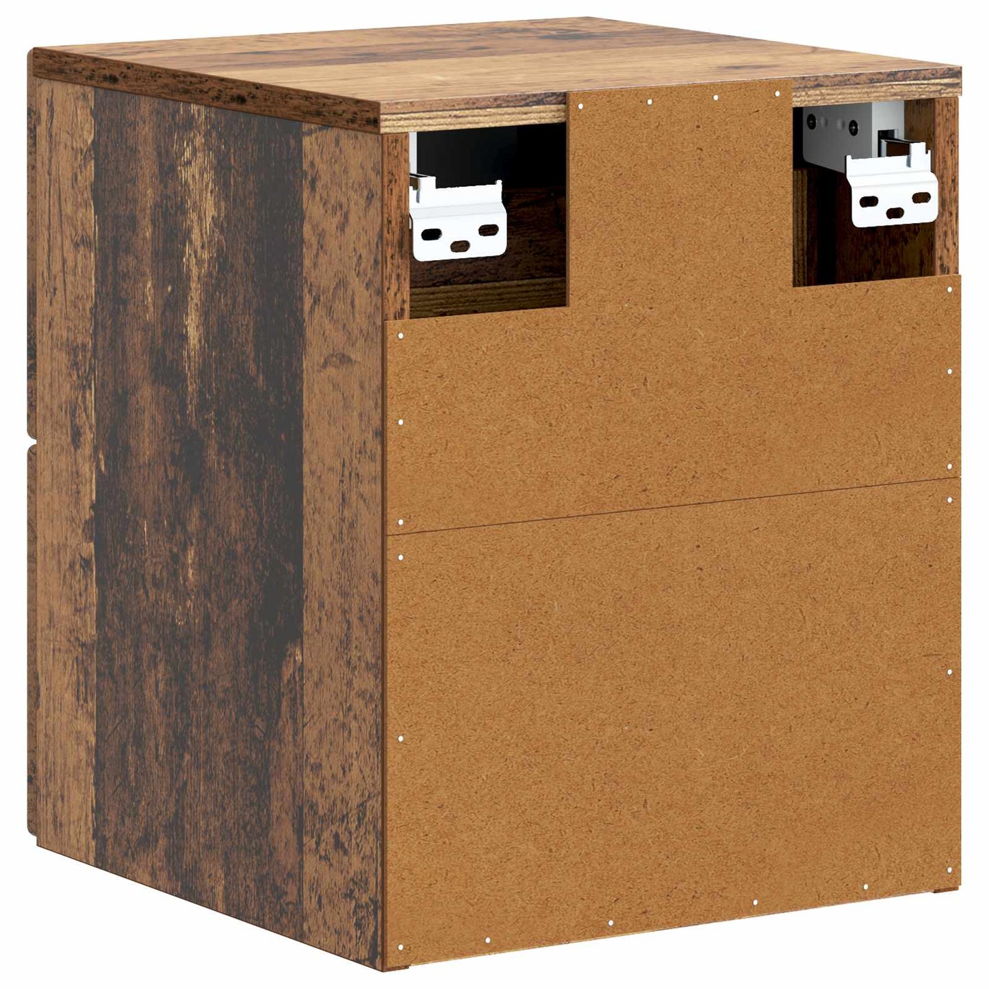 vidaXL Wall-Mounted Bedside Cabinet Old Wood 33 x 34.5 x 40 cm