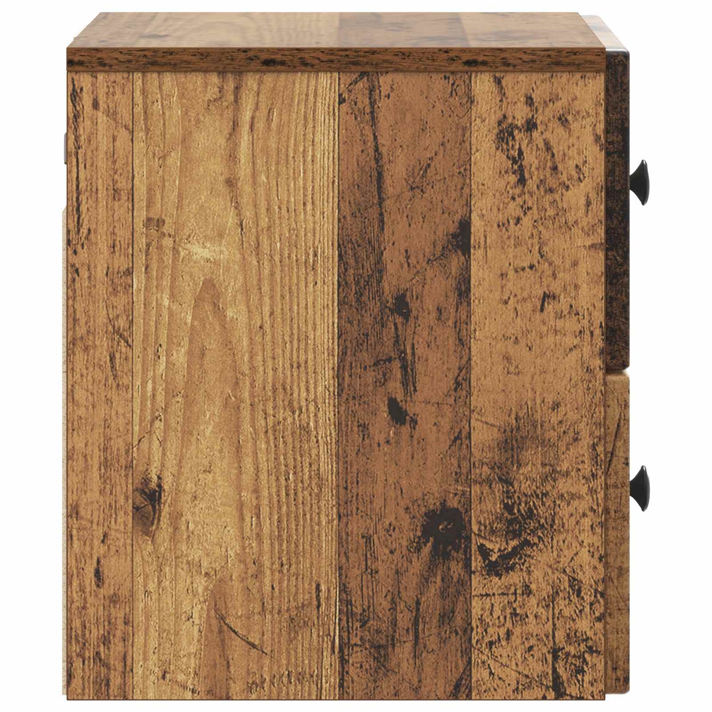 vidaXL Wall-Mounted Bedside Cabinet 2 pcs Old Wood 33 x 34.5 x 40 cm