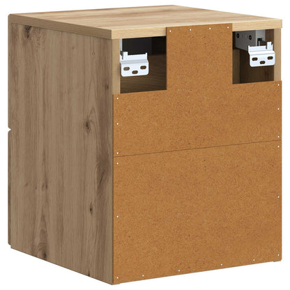 vidaXL Wall-Mounted Bedside Cabinet Artisan Oak 33 x 34.5 x 40 cm