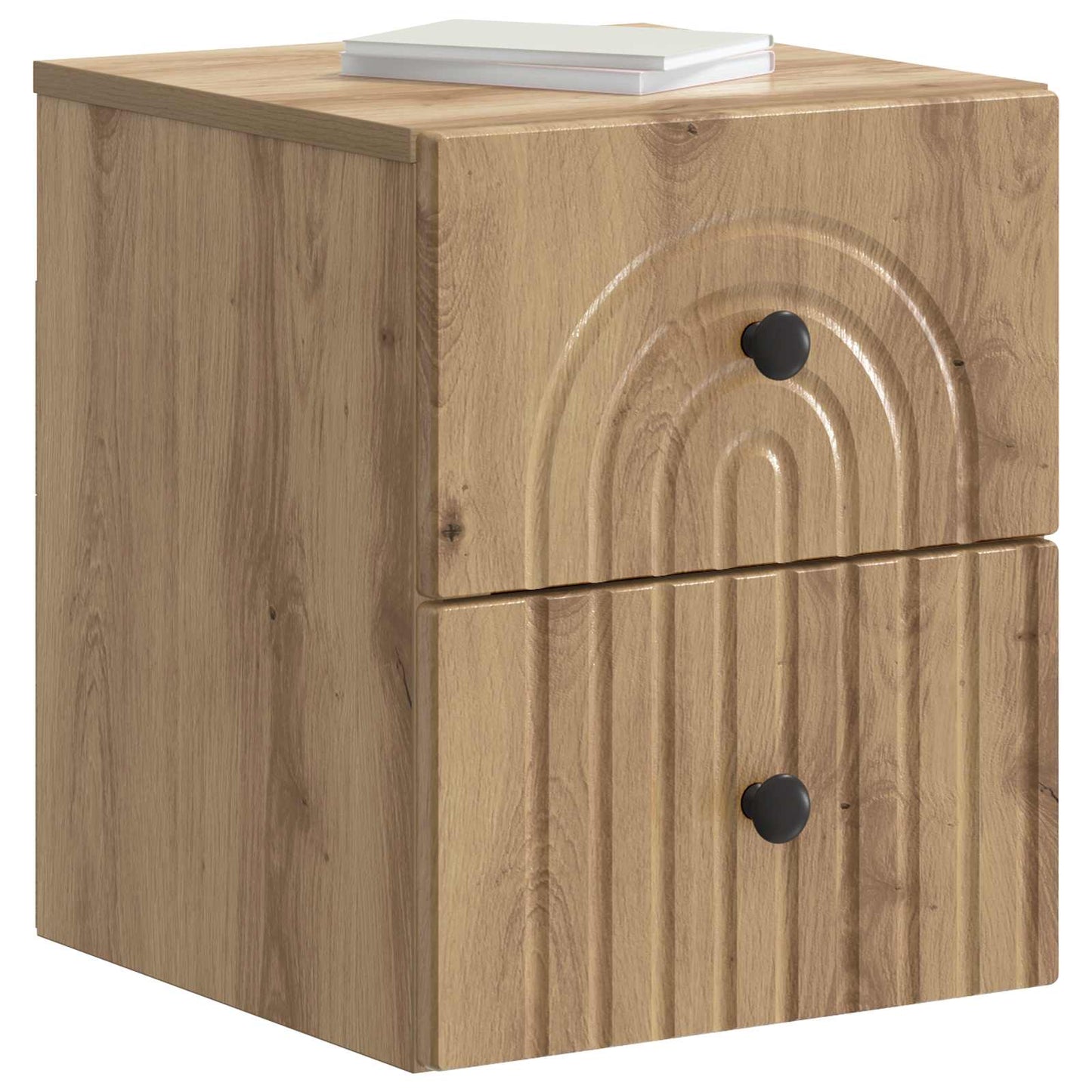 vidaXL Wall-Mounted Bedside Cabinet Artisan Oak 33 x 34.5 x 40 cm