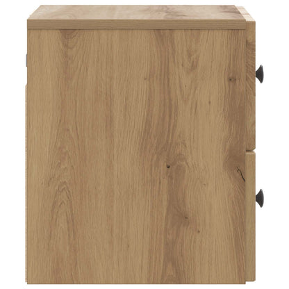 vidaXL Wall-Mounted Bedside Cabinet Artisan Oak 33 x 34.5 x 40 cm