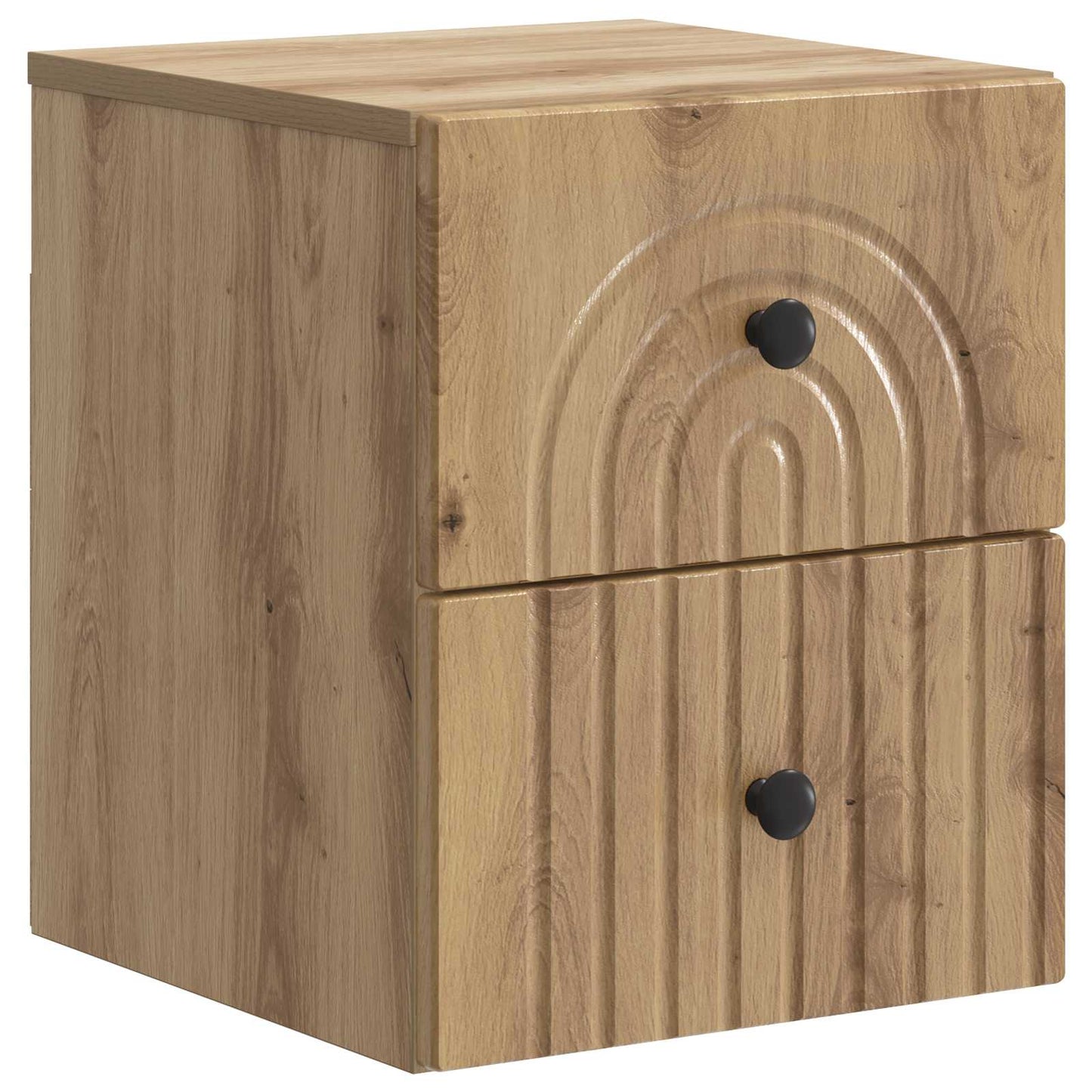 vidaXL Wall-Mounted Bedside Cabinet 2 pcs Artisan Oak